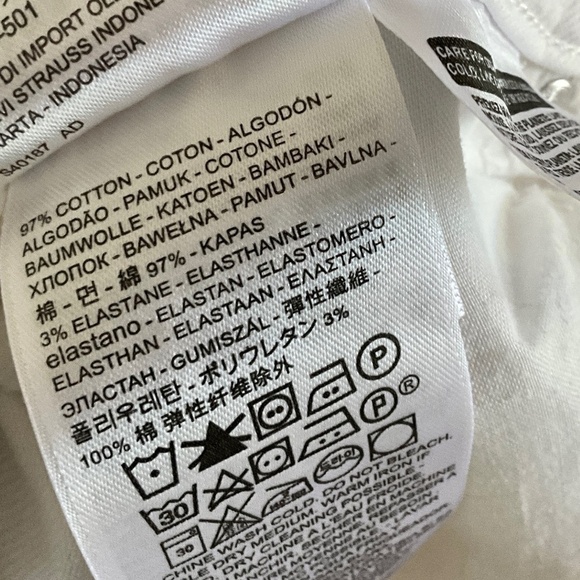 Levi’s 721 Denim Jeans High waisted White Sculpt Skinny size 27 - Picture 10 of 16